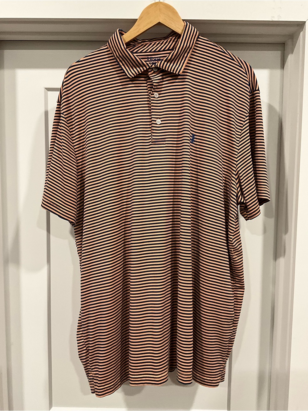 Izod Golf Polo - Orange and Blue